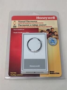 NEW Honeywell 120/240 VAC baseboard heater thermostat 2-wire (SPST) model- CT60A